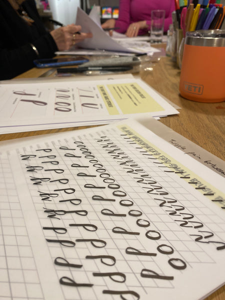 Beginner to Competent Calligrapher Course with Lemon Yellow Lettering