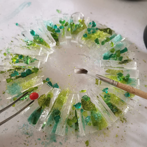 Glass Fusion Workshop - Glass Christmas Wreath