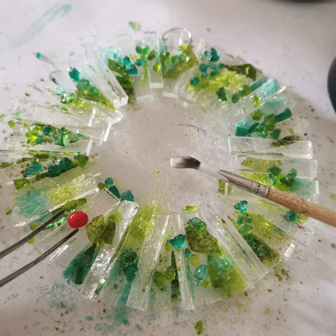 Glass Fusion Workshop - Glass Christmas Wreath