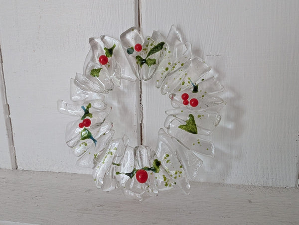Glass Fusion Workshop - Mini Glass Christmas Wreaths - Set of 3
