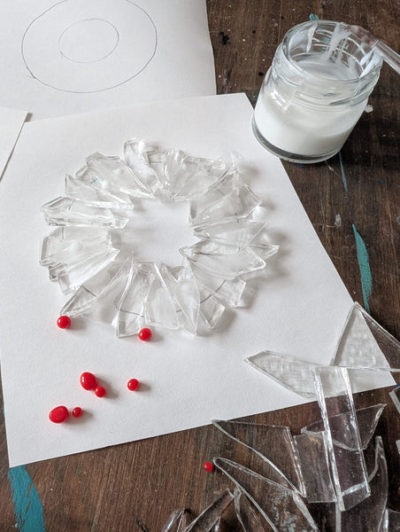 Glass Fusion Workshop - Mini Glass Christmas Wreaths - Set of 3
