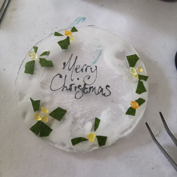 Glass Fusion Workshop - Tropical Birds or Mini Christmas Wreath Decorations