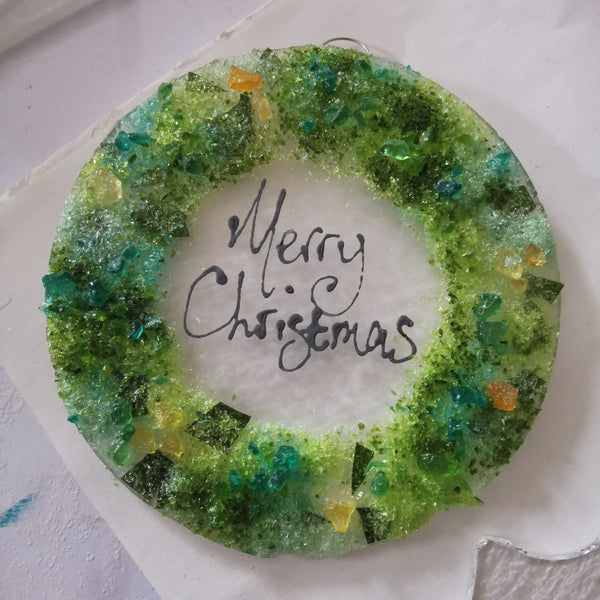 Glass Fusion Workshop - Tropical Birds or Mini Christmas Wreath Decorations