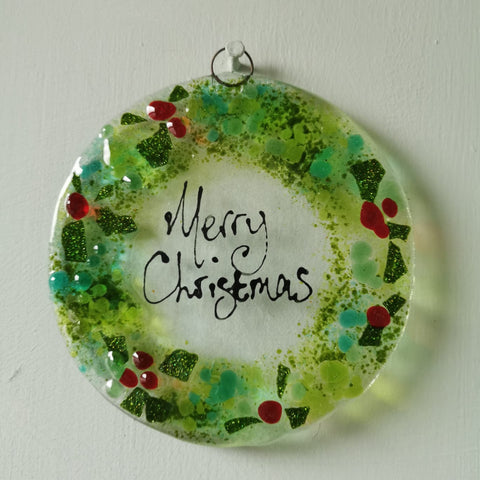 Glass Fusion Workshop - Tropical Birds or Mini Christmas Wreath Decorations