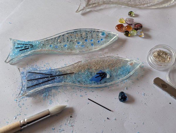 Glass Fusion Workshop - Shoal of Fish on Driftwood