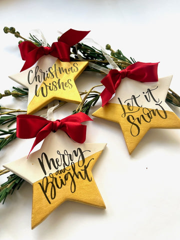 Handpainted 'Calligraphy' Christmas Baubles Thurs 20th Nov